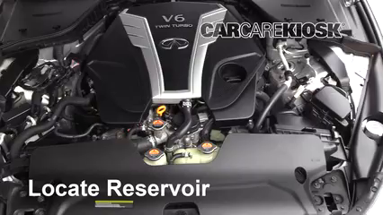 2017 Infiniti Q60 Premium 3.0L V6 Turbo Líquido limpiaparabrisas Controlar nivel de líquido
